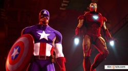 Iron Man and Captain America: Heroes United photo from the set.