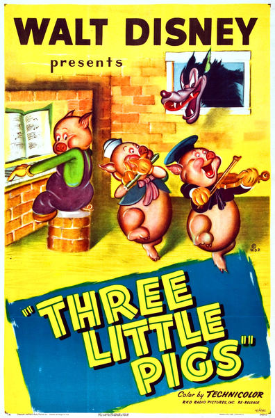 Animated movie Three Little Pigs poster