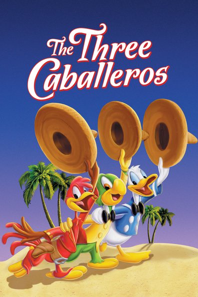 Animated movie The Three Caballeros poster