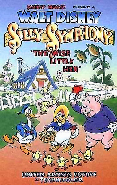 Animated movie The Wise Little Hen poster