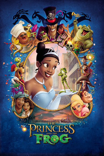 Animated movie The Princess and the Frog poster