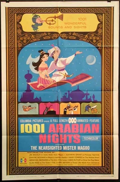 Animated movie 1001 Arabian Nights poster
