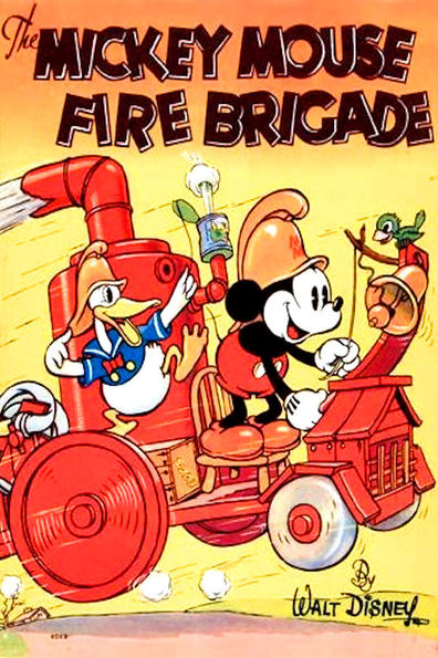 Animated movie Mickey's Fire Brigade poster