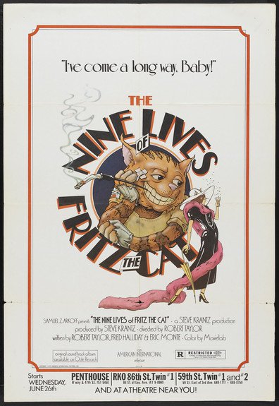 Animated movie The Nine Lives of Fritz the Cat poster