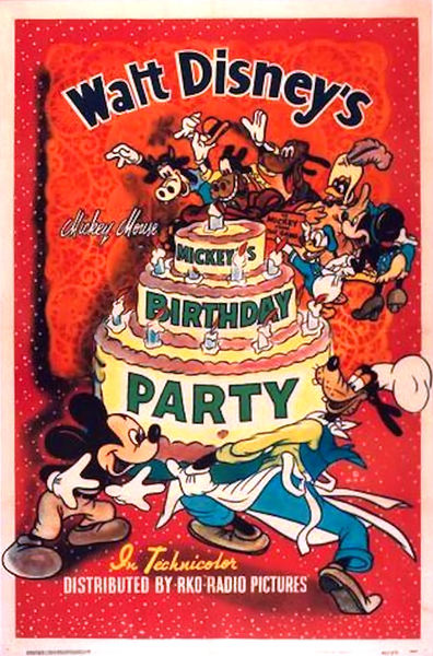 Animated movie Mickey's Birthday Party poster