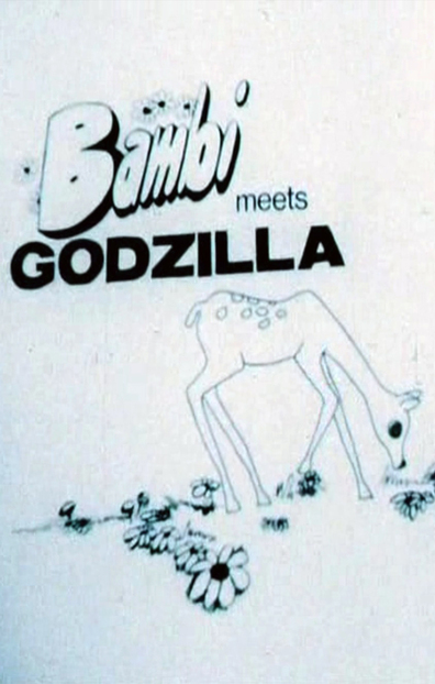 Animated movie Bambi Meets Godzilla poster