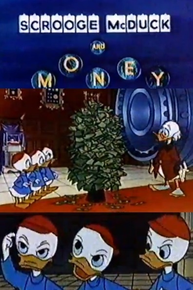 Animated movie Scrooge McDuck and Money poster