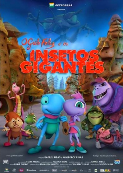 Animated movie O Grilo Feliz e os Insetos Gigantes poster