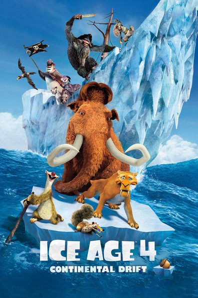 Animated movie Ice Age: Continental Drift poster