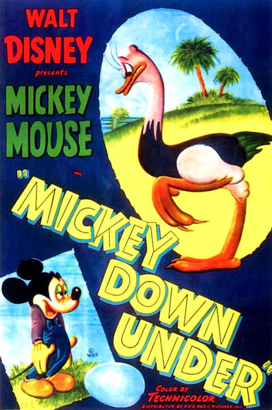Animated movie Mickey Down Under poster